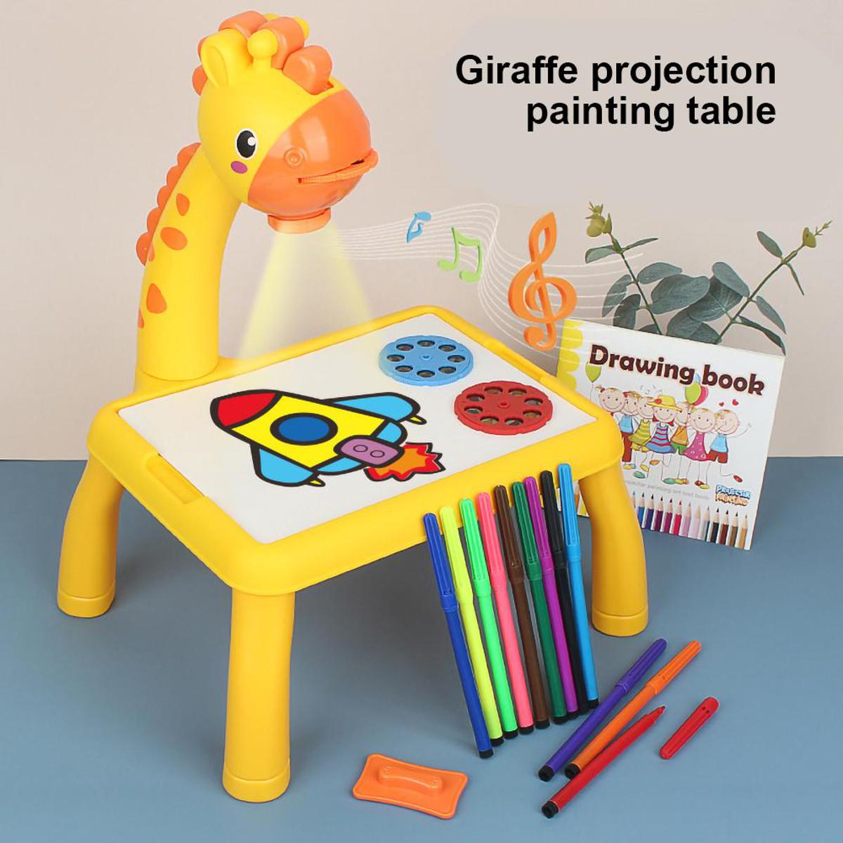 Giraffe Projection Painting Table with Music (Large Size)