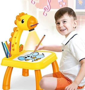 Giraffe Projection Painting Table with Music (Large Size)